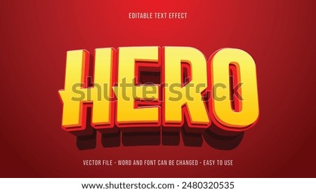 Super hero editable text effect