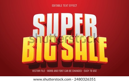 Super sale editable text effect, bold text style