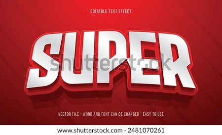 Super editable text effect, editable text 3d style