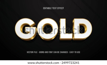 Gold 3d editable text effect, luxury text style effect template