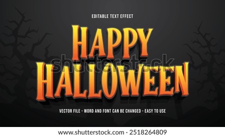 Happy halloween text effect, october festival text style effect