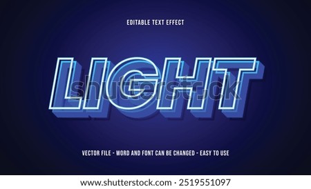 Neon box editable text effect, music night text style effect with 3d style