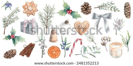 Similar – Image, Stock Photo Dry holly leaf on purple