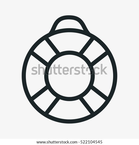 Lifesaver Minimalistic Flat Line Outline Stroke Icon Pictogram Symbol