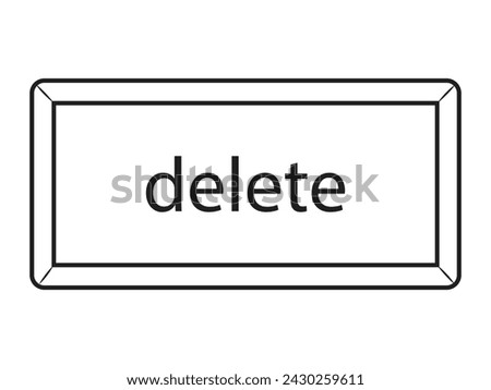 Delete button in outline and vector format.  