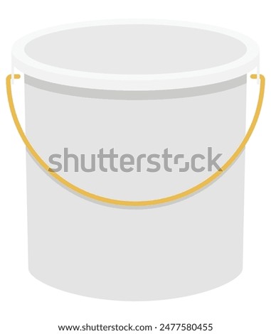A bucket illustration in colors and vector format.