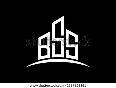 Letter BSS building vector monogram logo design template. Building Shape BSS logo.