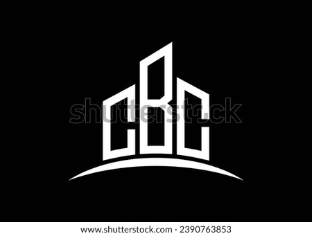 Letter CBC building vector monogram logo design template. Building Shape CBC logo.