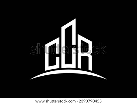 Letter CCR building vector monogram logo design template. Building Shape CCR logo.