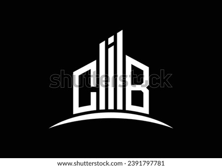 Letter CIB building vector monogram logo design template. Building Shape CIB logo.