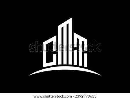 Letter CMT building vector monogram logo design template. Building Shape CMT logo.