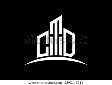 Letter CTD building vector monogram logo design template. Building Shape CTD logo.