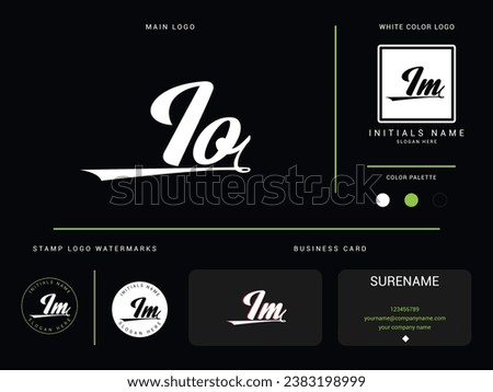 Initial Io Logo, Minimalist io oi Logo Letter Vector For Your Finance or Business