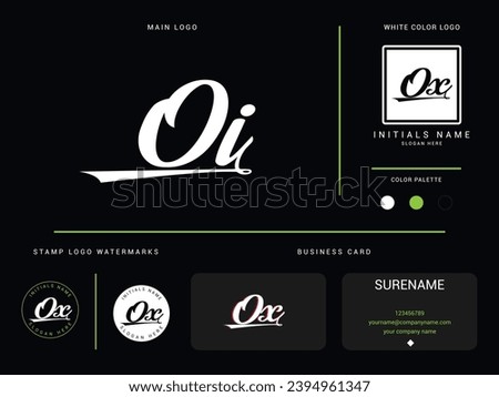 Colorful Oi Logo Design, Minimalist Oi io Luxury Letter Logo Icon Vector For Your Finance or Business