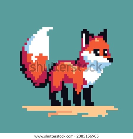 Charming pixel-style fox design, perfect for creative projects