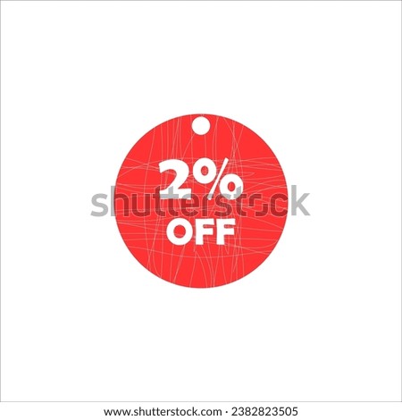 2% discount 2% off background business buy clearance design discount icon illustration label marketing off offer percent price promotion red retail sale shop sign