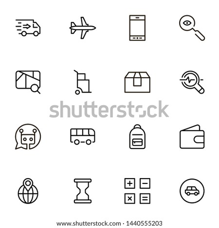 Global delivery line icon set. Collection of high quality black outline logo for web site design and mobile apps. Vector illustration on a white background