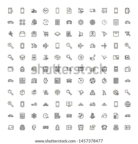Global delivery line icon set. Collection of high quality black outline logo for web site design and mobile apps. Vector illustration on a white background