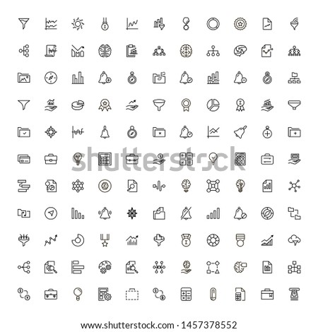 Financial administration line icon set. Collection of high quality black outline logo for web site design and mobile apps. Vector illustration on a white background