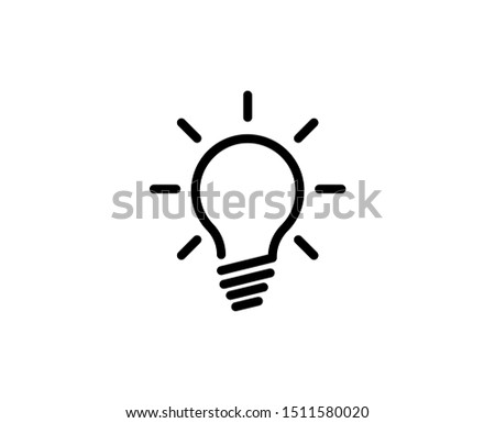 Light bulb line icon. Vector symbol in trendy flat style on white background. Web sing for design.