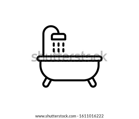 Bath premium line icon. Simple high quality pictogram. Modern outline style icons. Stroke vector illustration on a white background. 