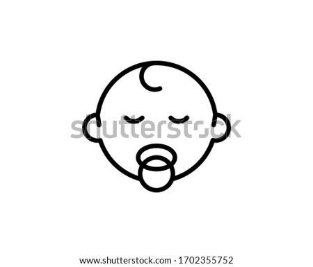 Baby flat icon. Single high quality outline symbol for web design or mobile app.  Baby thin line signs for design logo, visit card, etc. Outline pictogram EPS10