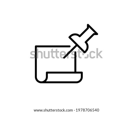 Pin premium line icon. Simple high quality pictogram. Modern outline style icons. Stroke vector illustration on a white background. 