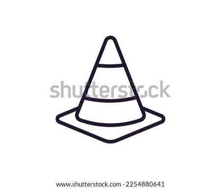 Cone concept. Modern outline high quality illustration for banners, flyers and web sites. Editable stroke in trendy flat style. Line icon of cone 