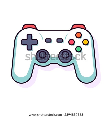 Game Controller Vector Flat Illustration. Perfect for different cards, textile, web sites, apps 
