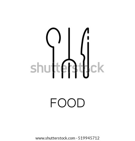 Food flat icon. Single high quality outline symbol of travel for web design or mobile app. Thin line signs of tourism for design logo, visit card, etc. Outline pictogram of restaurant
