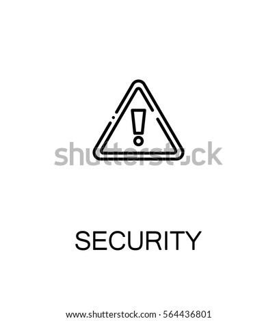 Security icon. Single high quality outline symbol for web design or mobile app. Thin line sign for design logo. Black outline pictogram on white background