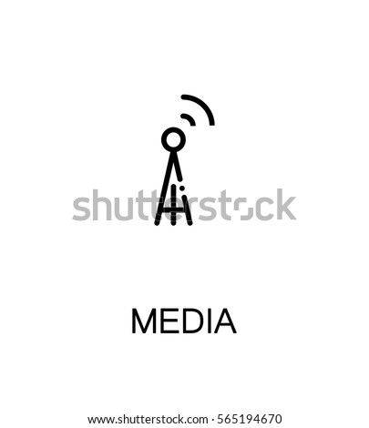 Mass media icon. Single high quality outline symbol for web design or mobile app. Thin line sign for design logo. Black outline pictogram on white background