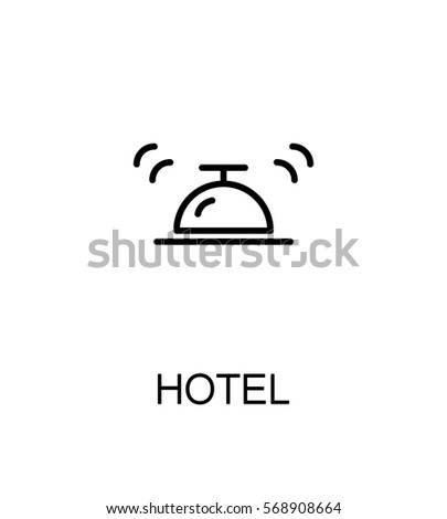 Hotel icon. Single high quality outline symbol for web design or mobile app. Thin line sign for design logo. Black outline pictogram on white background