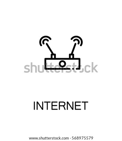 Internet icon. Single high quality outline symbol for web design or mobile app. Thin line sign for design logo. Black outline pictogram on white background