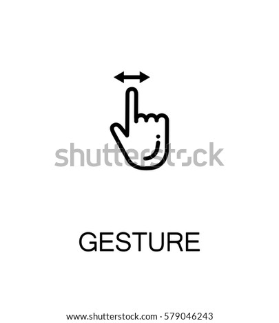 Touch screen gestures icon. Single high quality outline symbol for web design or mobile app. Thin line sign for design logo. Black outline pictogram on white background