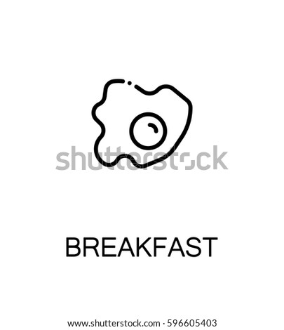 Scramble egg flat icon. Single high quality outline symbol of breakfast for web design or mobile app. Thin line signs of for design logo, visit card, etc. Outline pictogram of egg