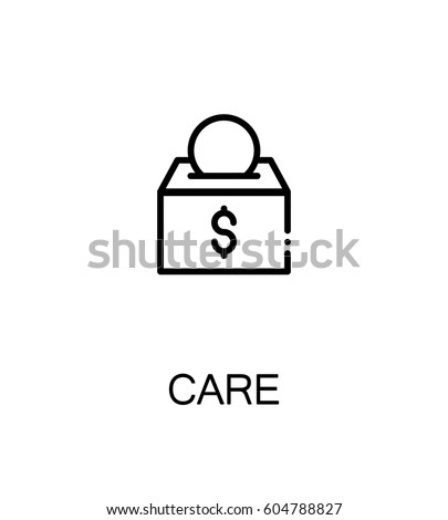 Care icon. Single high quality outline symbol for web design or mobile app. Charity thin line sign for design logo. Black outline pictogram on white background