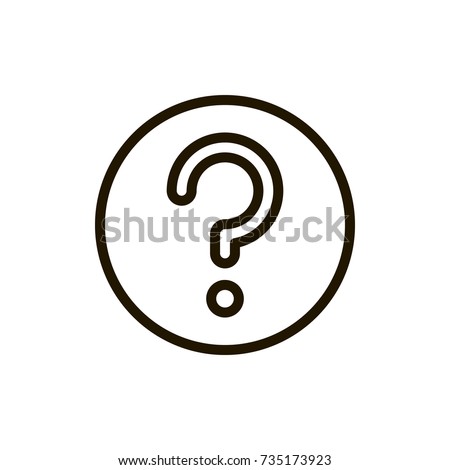 Question mark icon flat icon. Single high quality outline symbol of info for web design or mobile app. Thin line signs of technology for design logo, visit card, etc. Outline logo of help