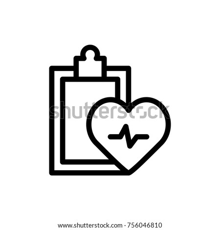 Medical blank line icon. High quality black outline logo for web site design and mobile apps. Vector illustration on a white background.