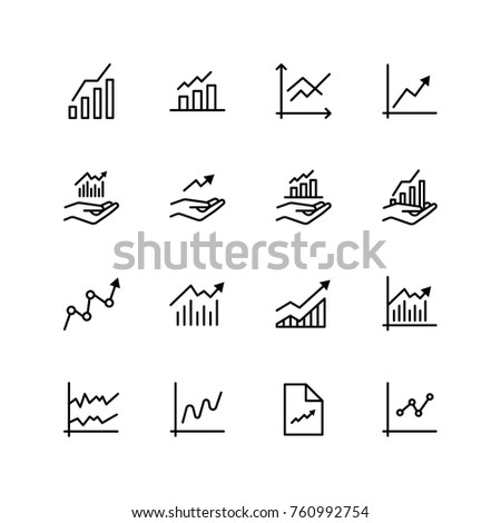 Growth icon set. Collection of high quality black outline logo for web site design and mobile apps. Vector illustration on a white background.