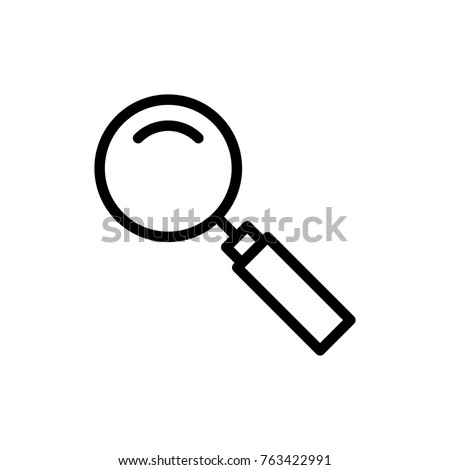 Magnifier line icon. High quality black outline logo for web site design and mobile apps. Vector illustration on a white background.