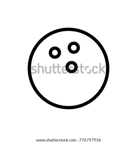 Sport ball line icon. High quality black outline logo for web site design and mobile apps. Vector illustration on a white background.