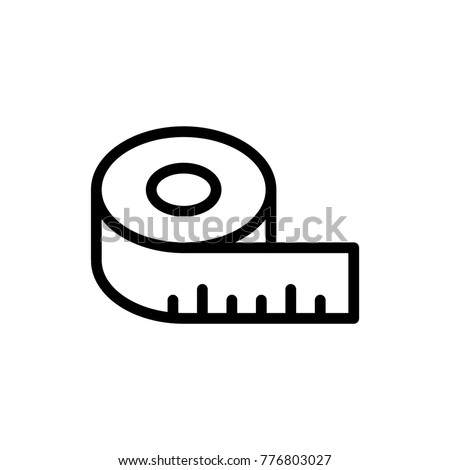 Measure line icon. High quality black outline logo for web site design and mobile apps. Vector illustration on a white background.