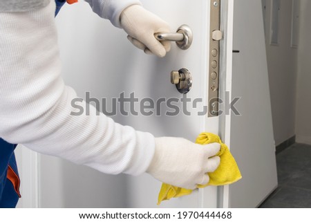 Similar – Image, Stock Photo Drill and rag on workbench in garage