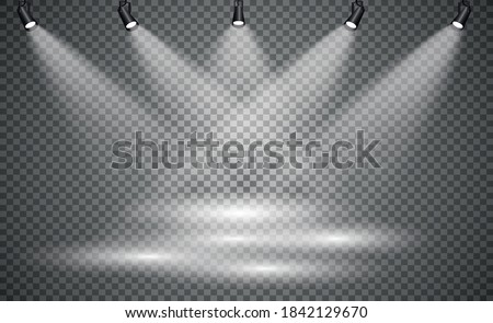 
Stage lighting, on a transparent background. Bright lighting with spotlights. directional studio light.