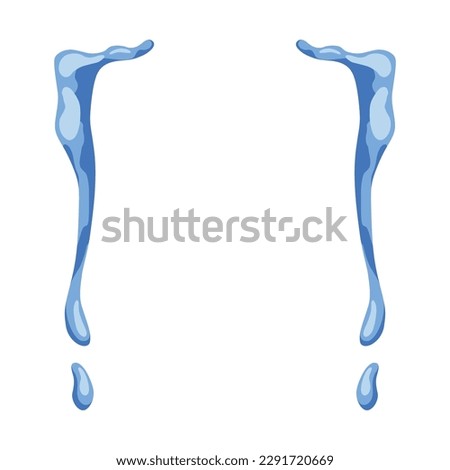 Premium Vector Cartoon tear drops icon sorrow cry streams tear