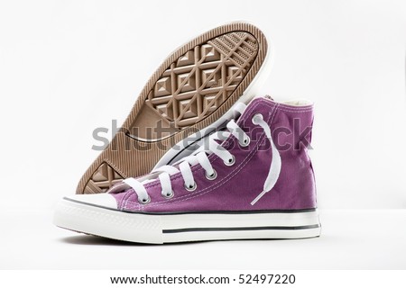 Brand New Purple Sneakers Stock Photo 52497220 : Shutterstock