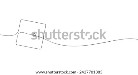 A single line drawing of a arrow key. Continuous line arrow button icon. One line icon. Vector illustration