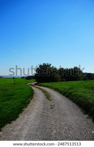 Image, Stock Photo idyllic rural road feldweg