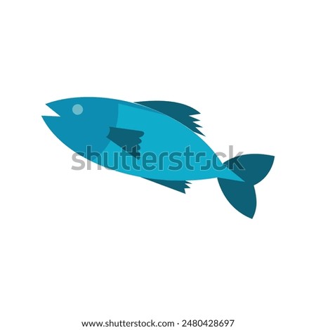 Fish icon isolated on white background for your web and mobile app design, Fish logo concept. Illustration element design with animal theme